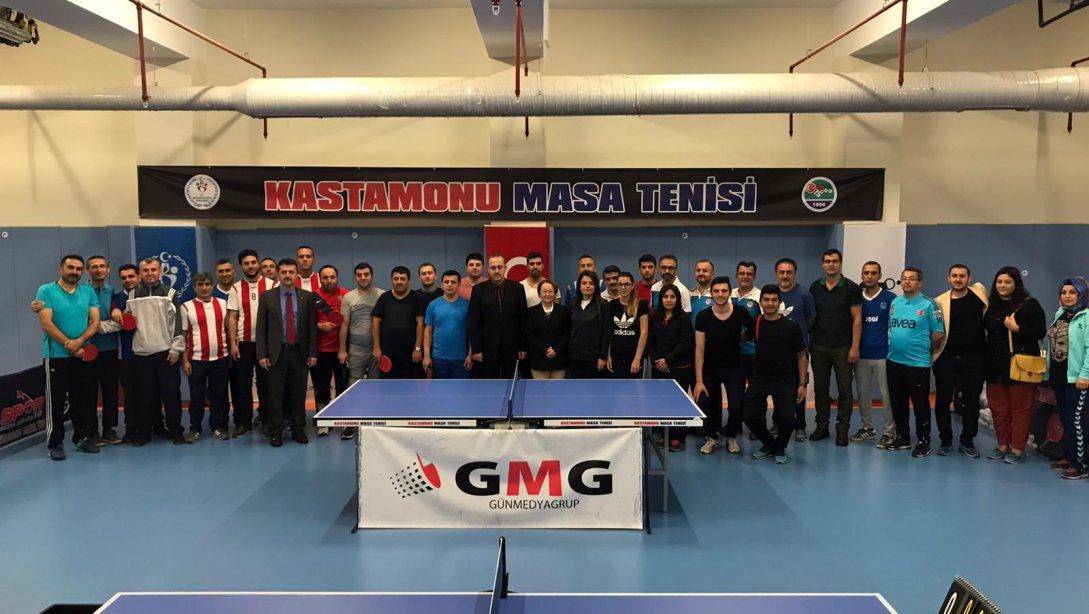 Türkiye Öğretmenler Kupası Masa Tenisi Kastamonu İl Birinciliği Müsabakaları Başladı