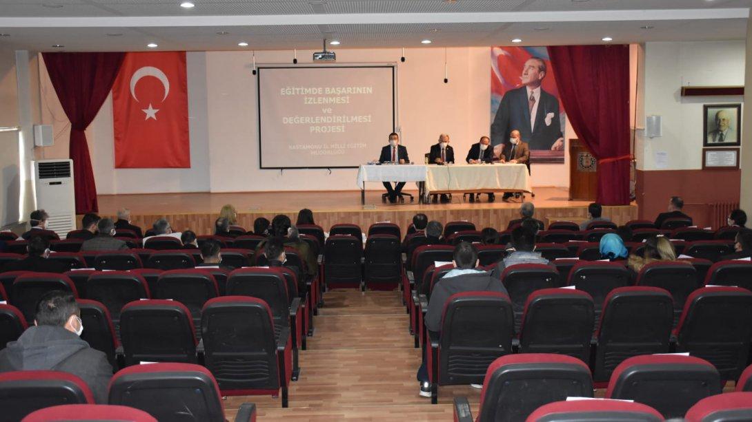 Müdürlüğümüzce Hazırlanan ''Eğitimde Başarının İzlenmesi ve Değerlendirilmesi Projesi'' (EBİDEP) İlk Tanıtım Toplantısı Taşköprü İlçemizde Yapıldı. 