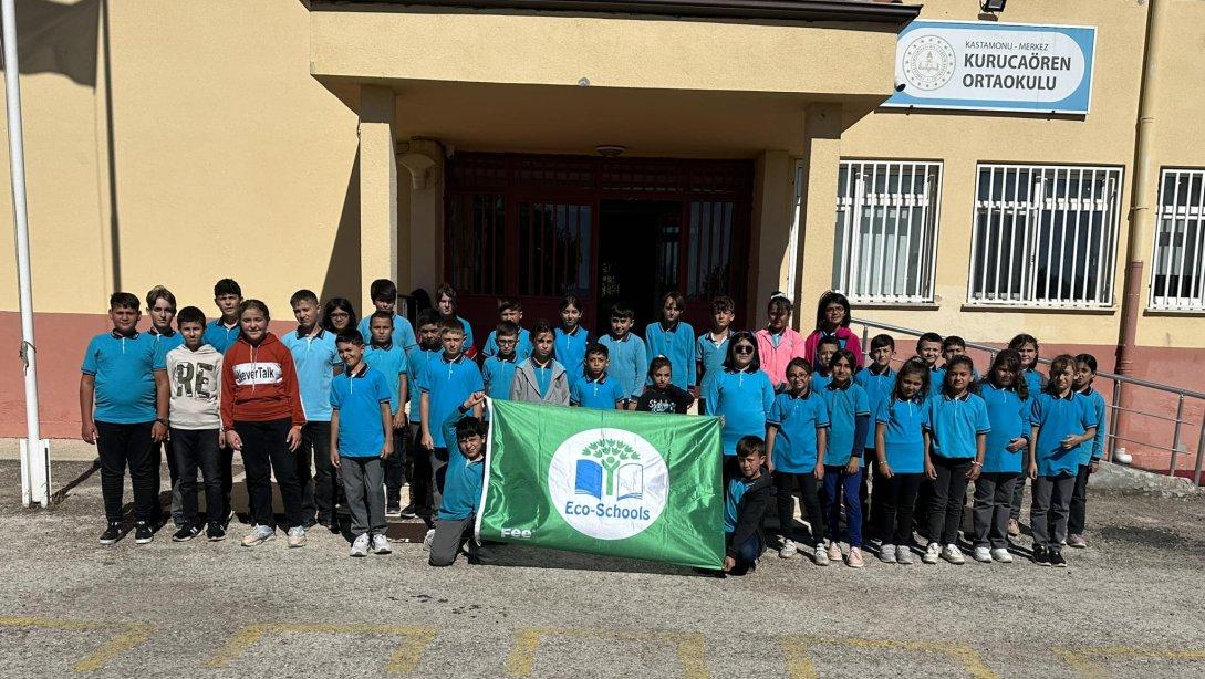 İlimizde  İlk Yeşil Bayrak Kurucaören Ortaokulumuzda Dalgalanıyor